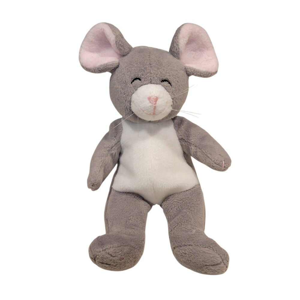 1998 Mary Meyer Mouse Beanie Beans Gray And Pink 8" Adorable Vintage Plush Anima